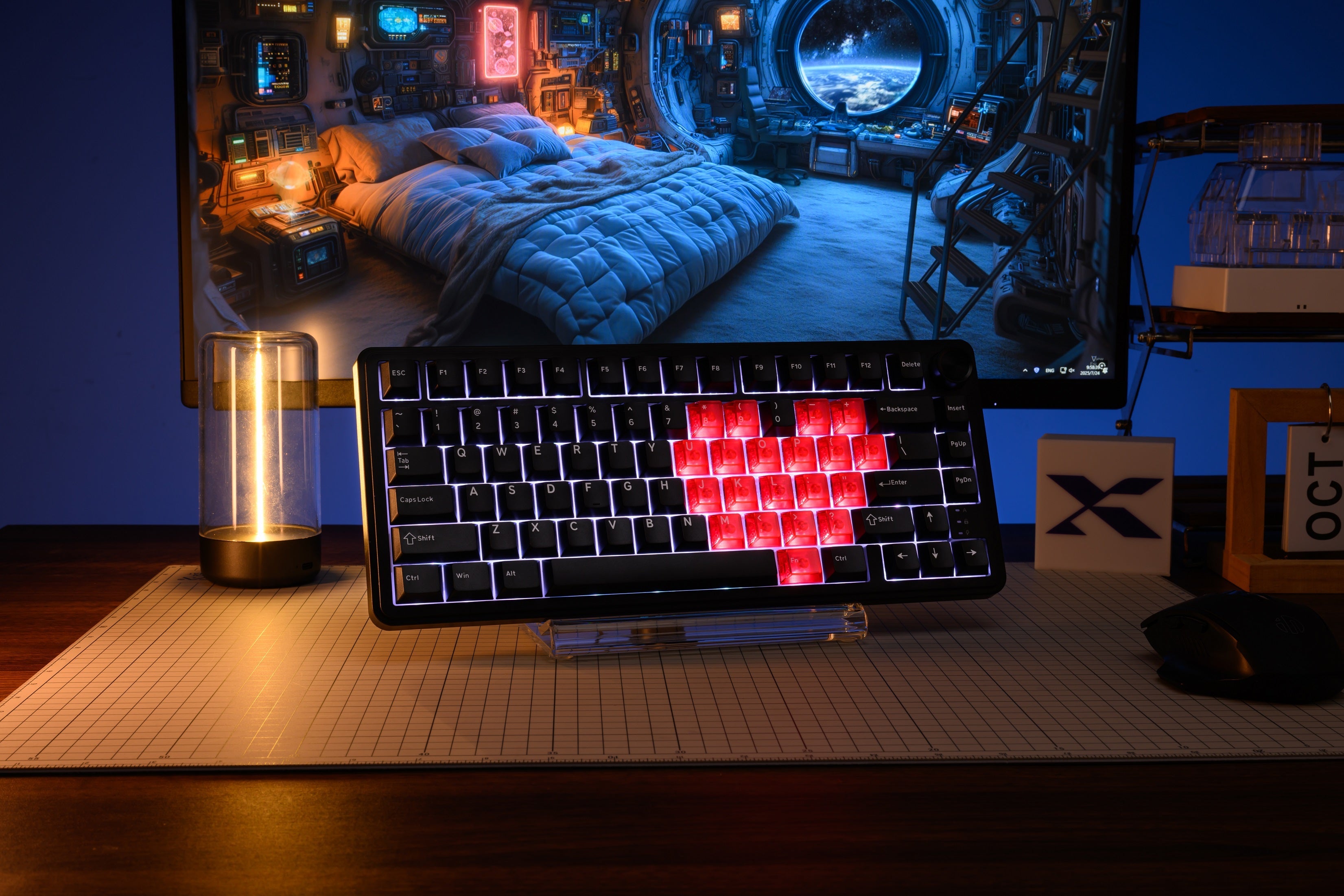 XVX M75 Lumina 75% Tri-Mode Gasket Mechanical Keyboard with Knob