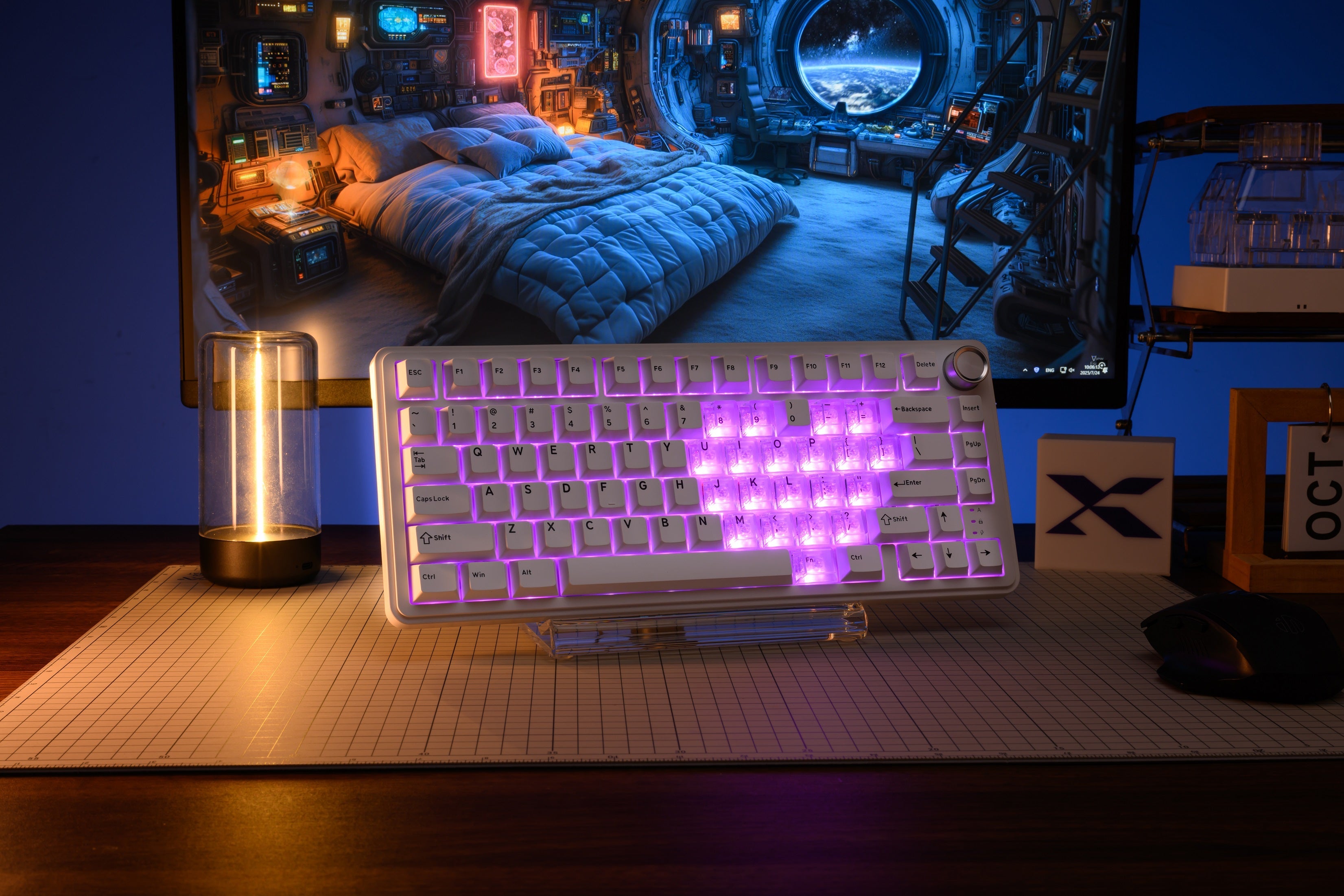 XVX M75 Lumina 75% Tri-Mode Gasket Mechanical Keyboard with Knob